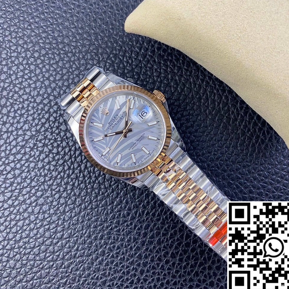 EW Dial Datejust Factory Palm Leaf Silver Rolex Pattern M126231-0031 0718